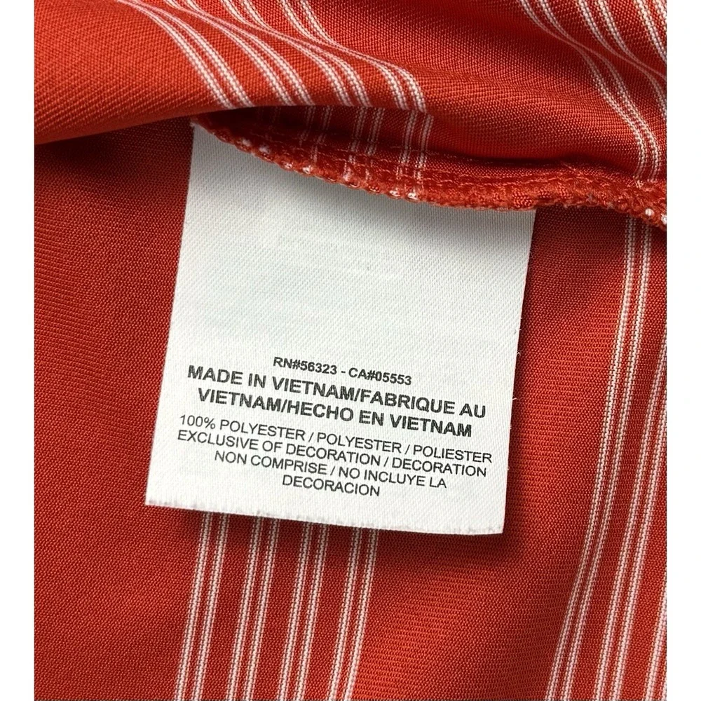 Nike Golf Dri-FIT Tour Performance Polo Shirt Mens Large Red Striped Golf